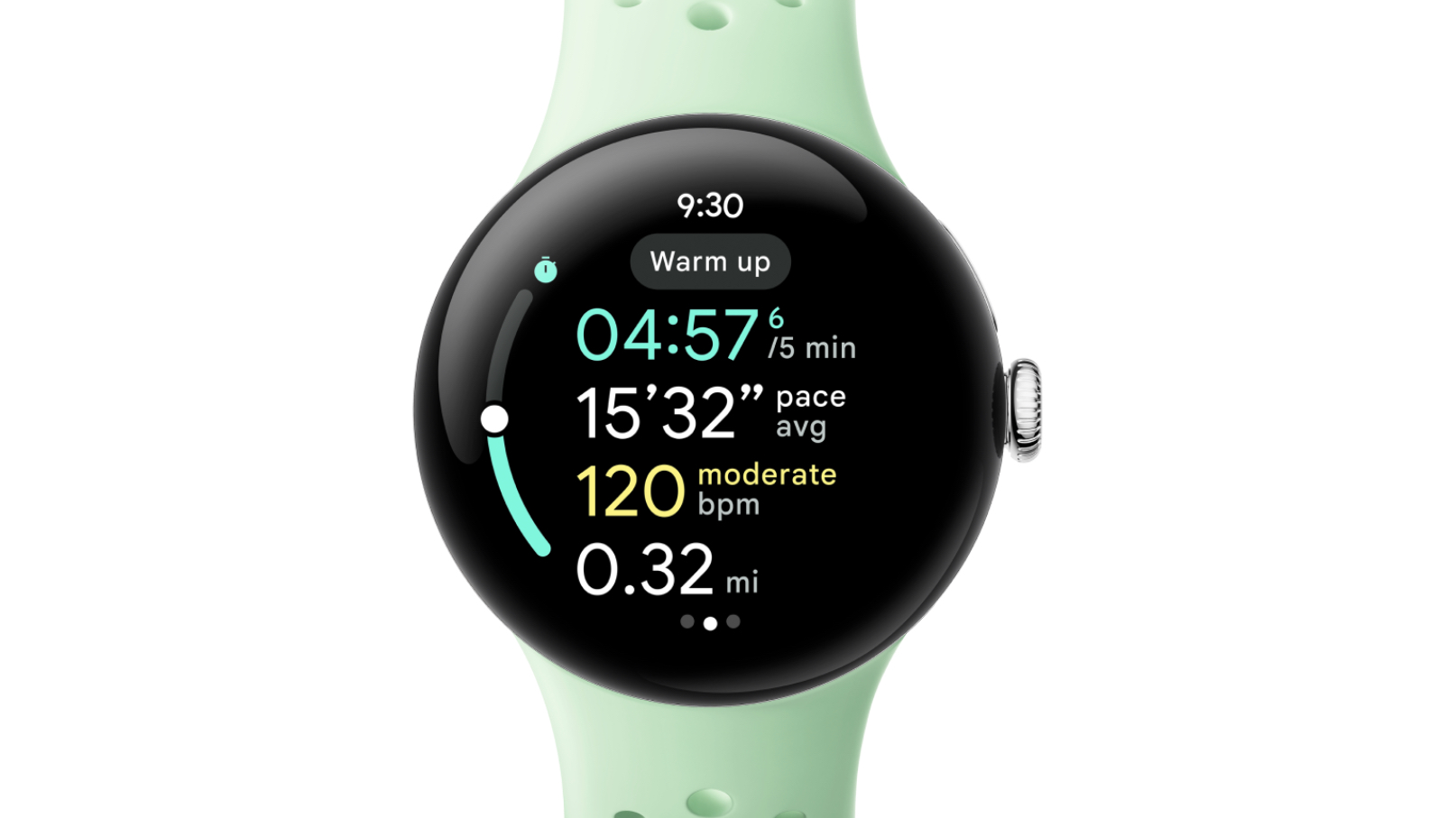 Google Pixel Watch 3 Official Render - Workout Coaching Tile