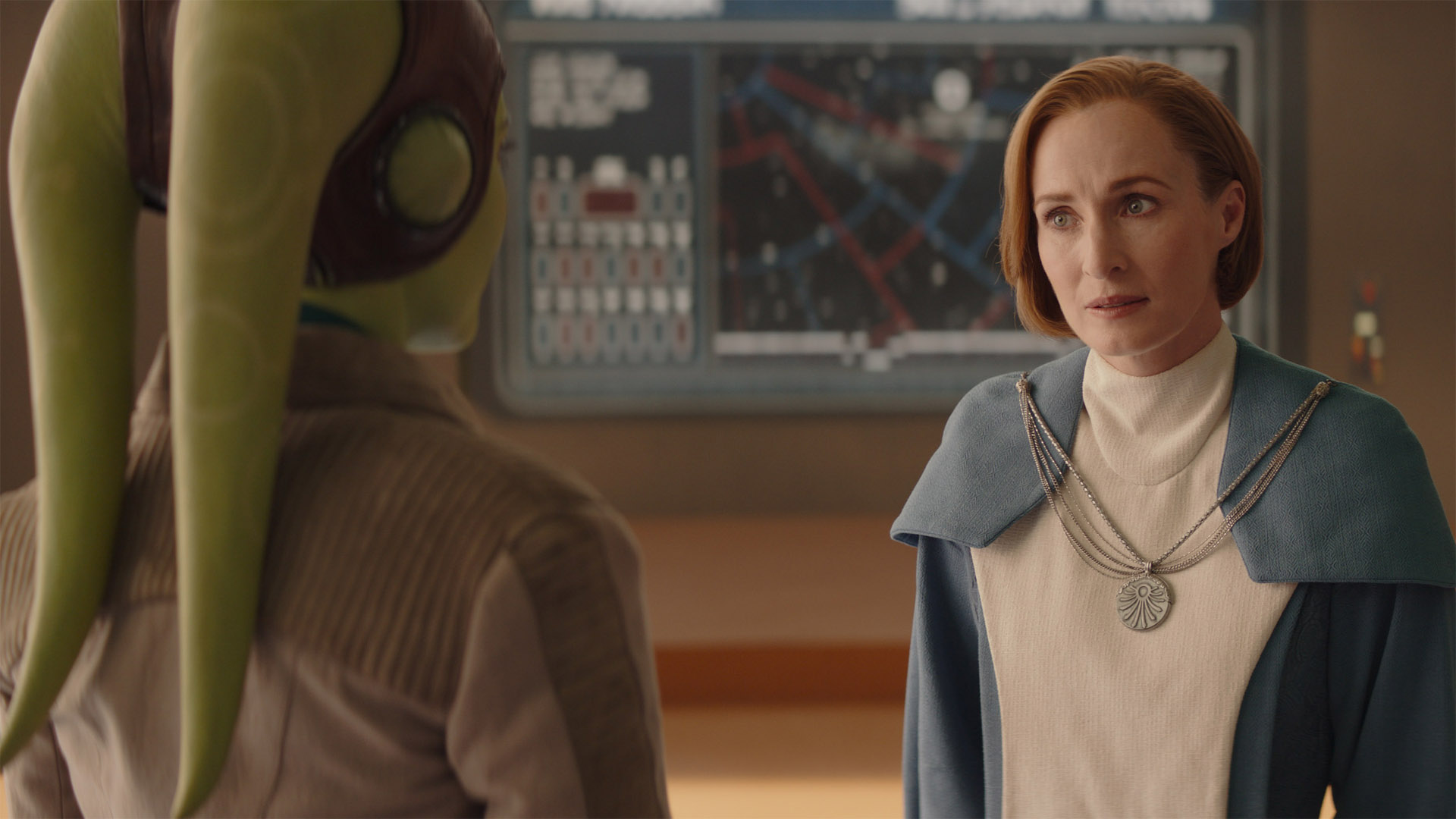 Mon Mothma talks with Hera Syndulla in Ahsoka season 1