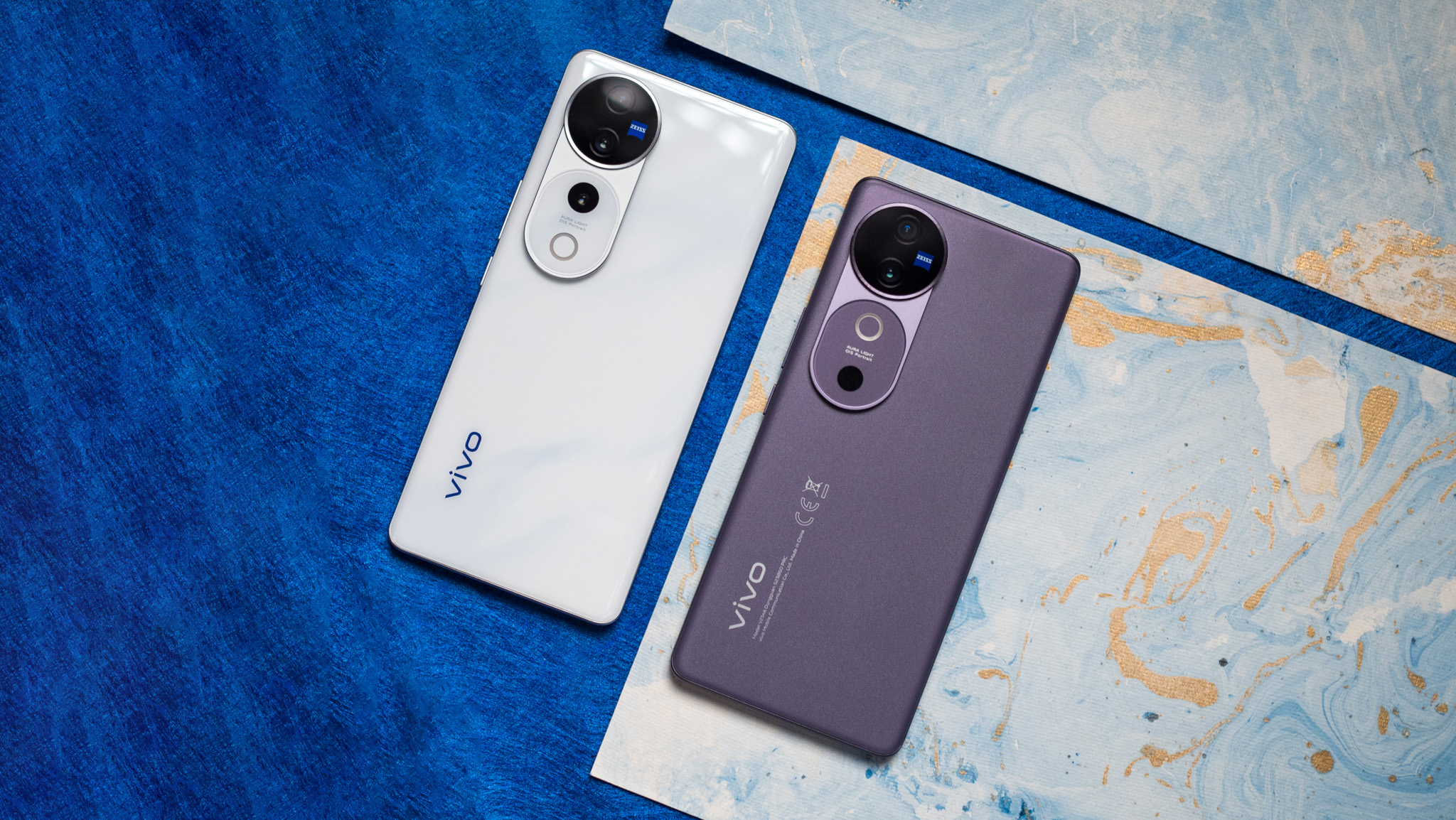 Vivo V40 Pro next to V40