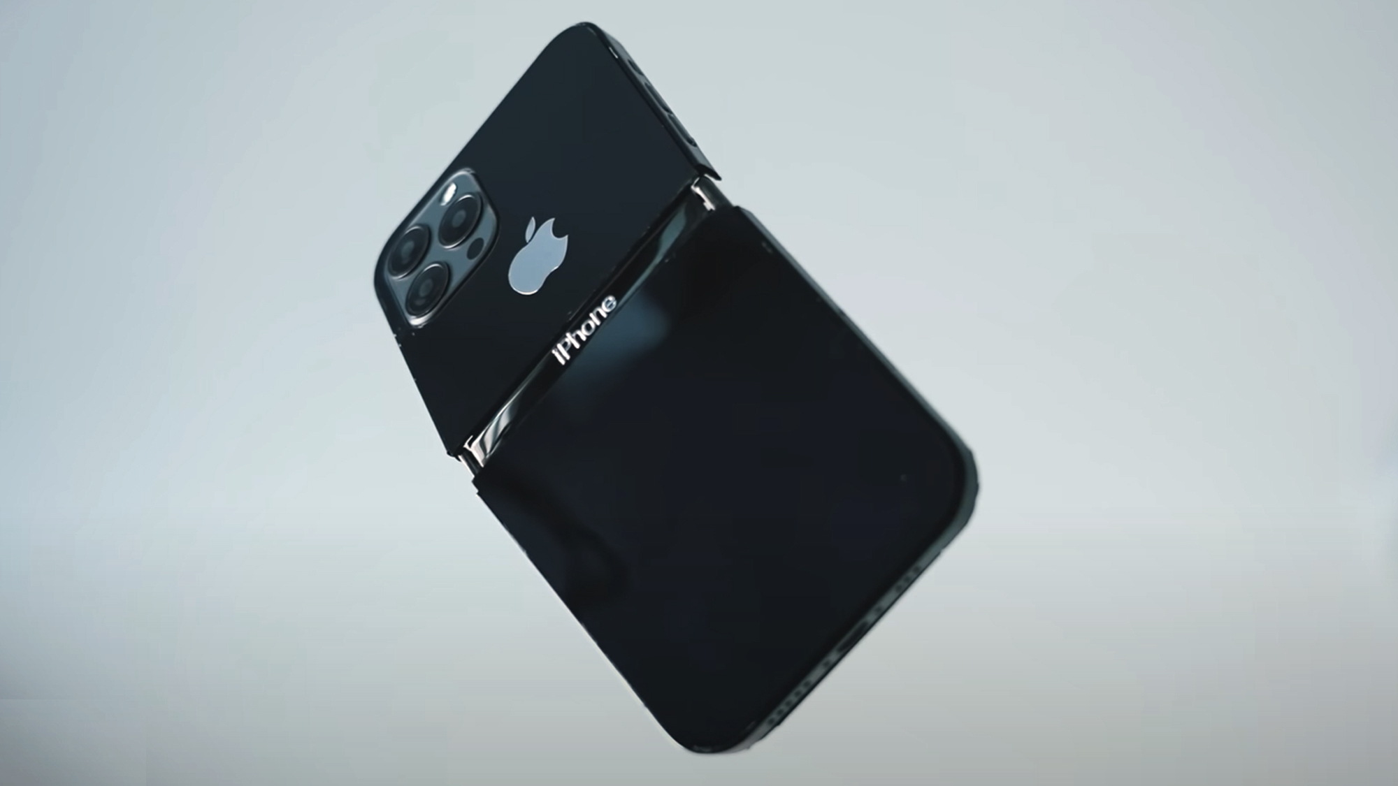 An unofficial foldable iPhone from the back