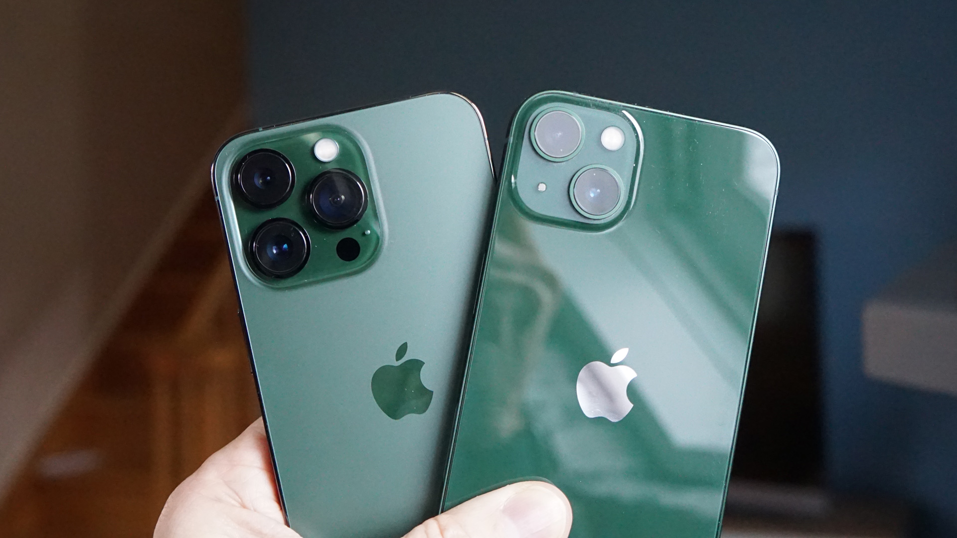 Apple iPhone 13 Pro Alpine Green and Apple iPhone 13 Green