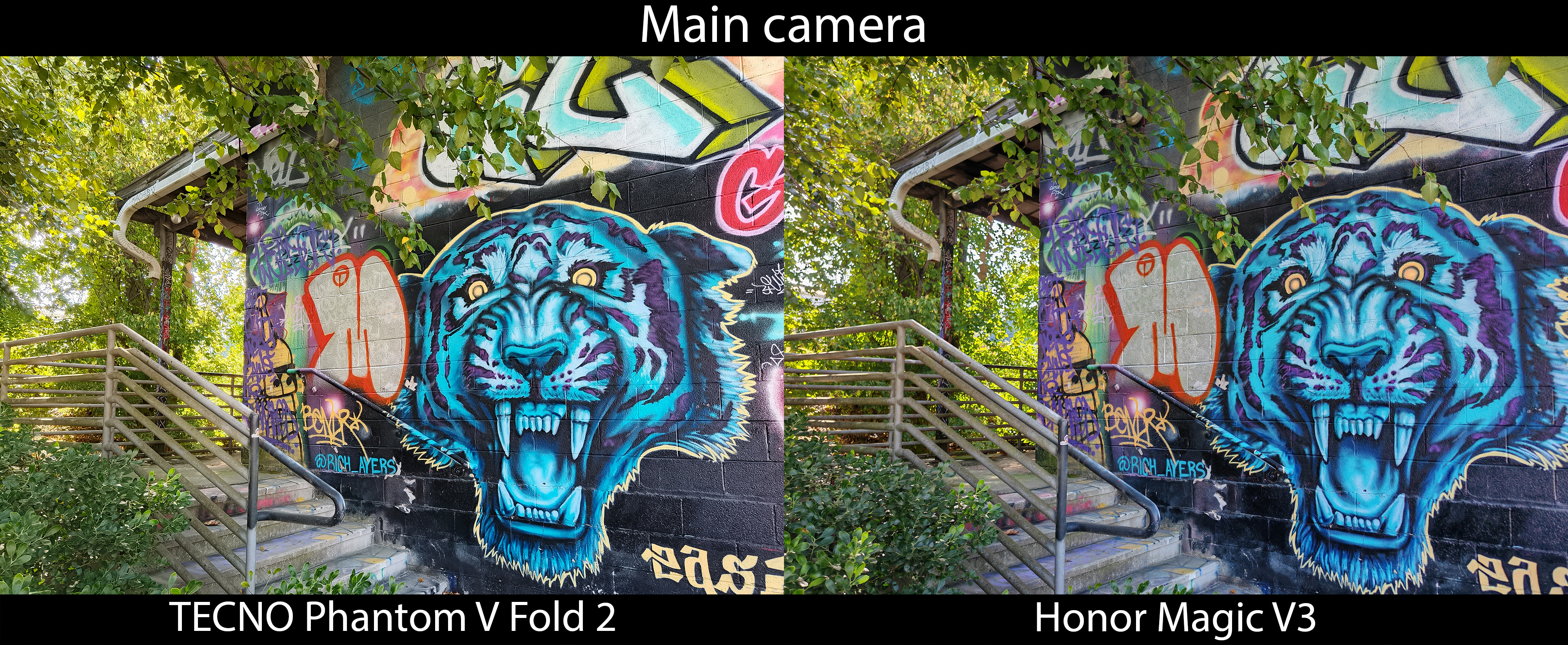 Comparing the cameras of the TECNO Phantom V Fold 2 and the Honor Magic V3