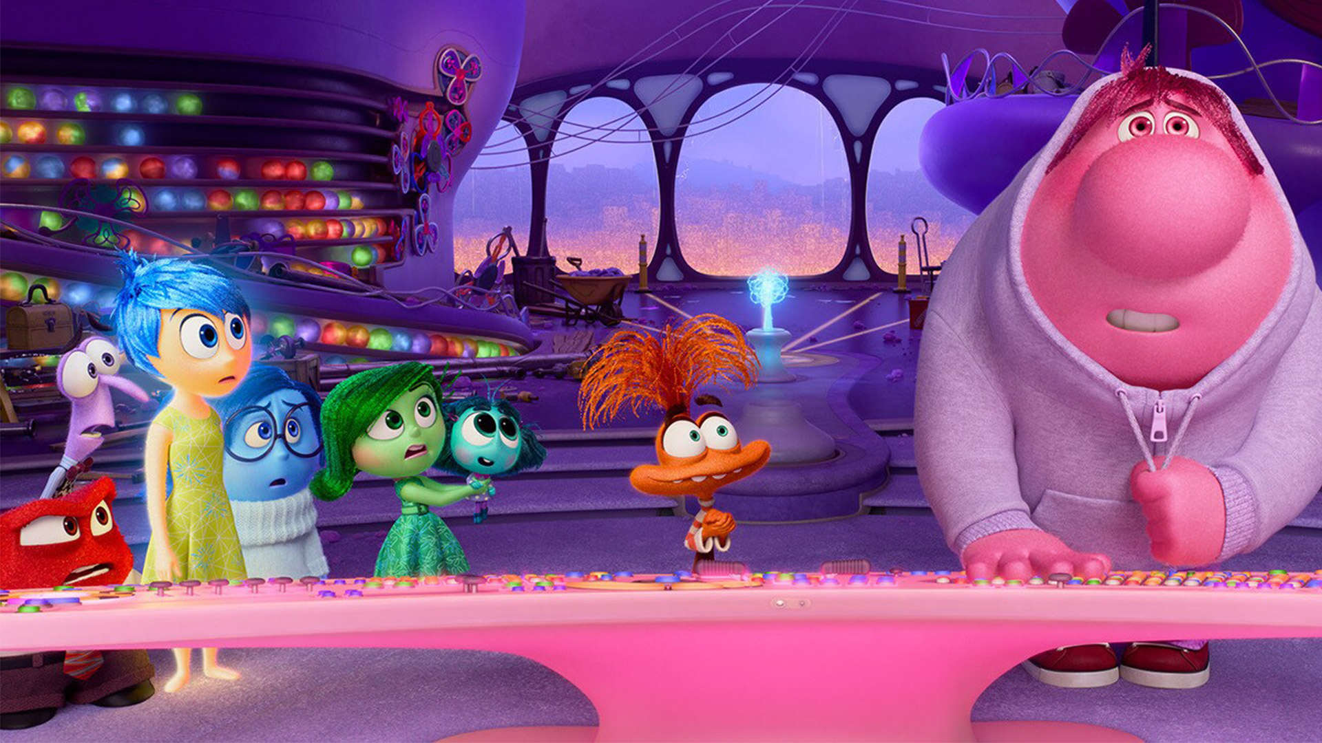 A still of the emotions in Disney's Inside Out 2