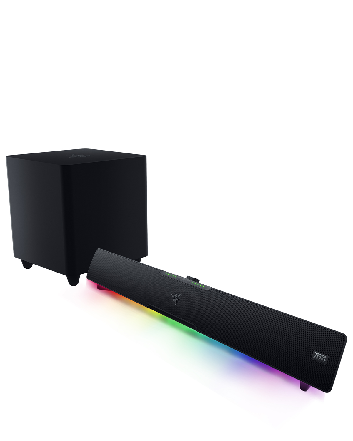 Razer Leviathan V2 Pro gaming soundbar render.