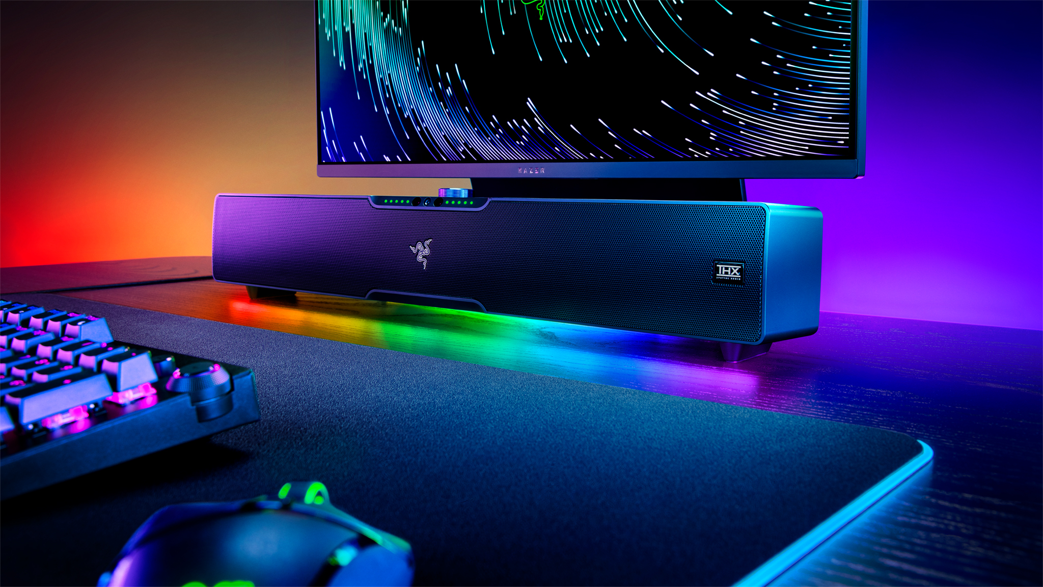 Razer Leviathan V2 Pro soundbar lifestyle.