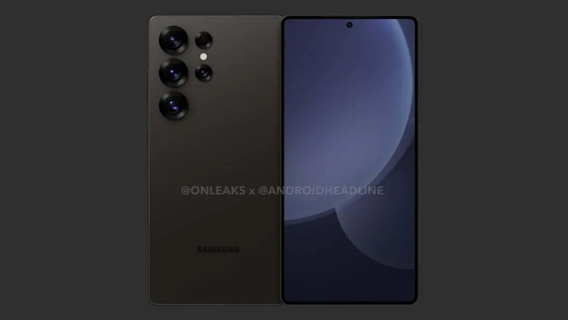 A leaked Samsung Galaxy S25 Ultra render