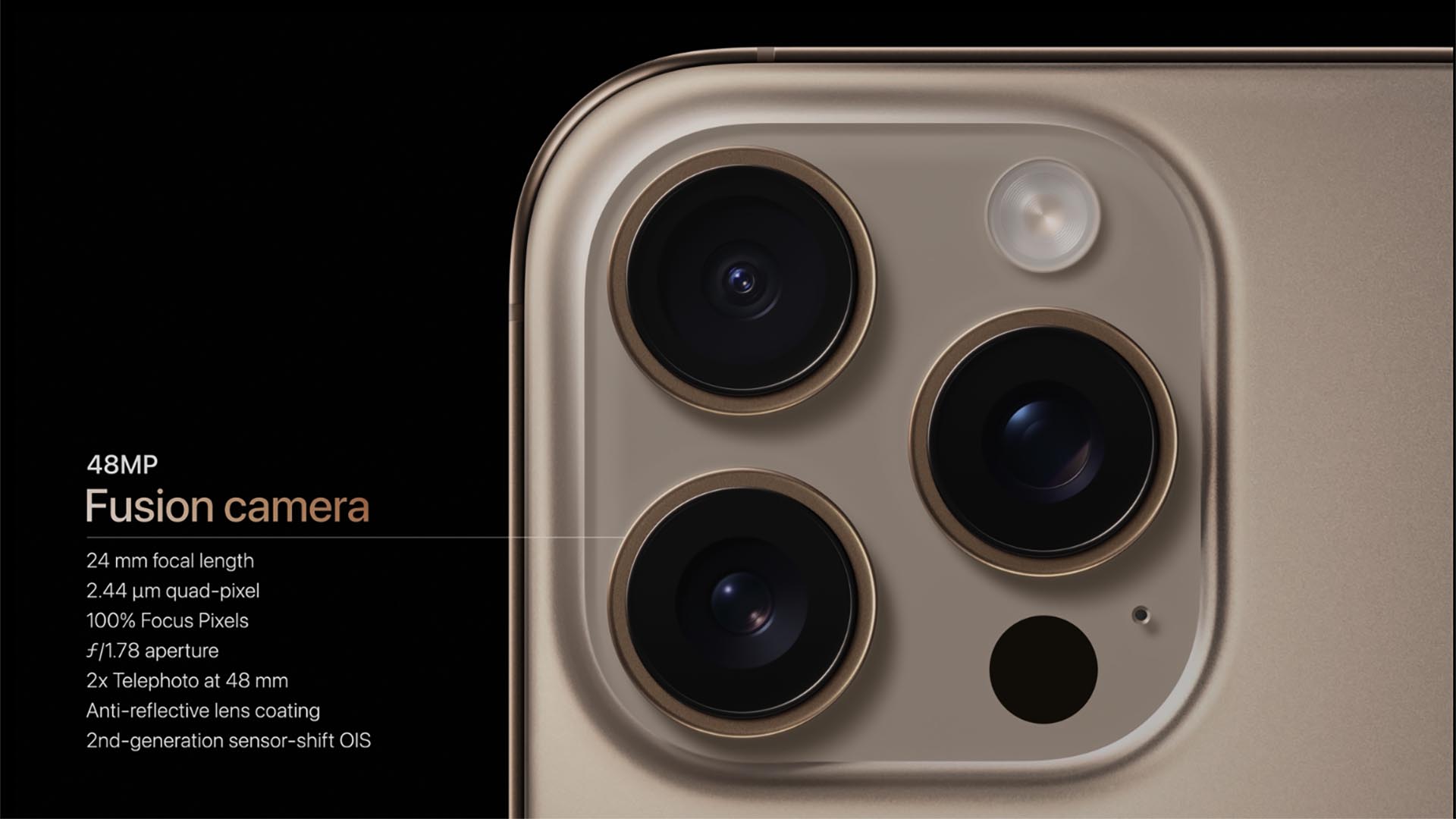 a render image of the IPhone 16 Pro's rear camera array