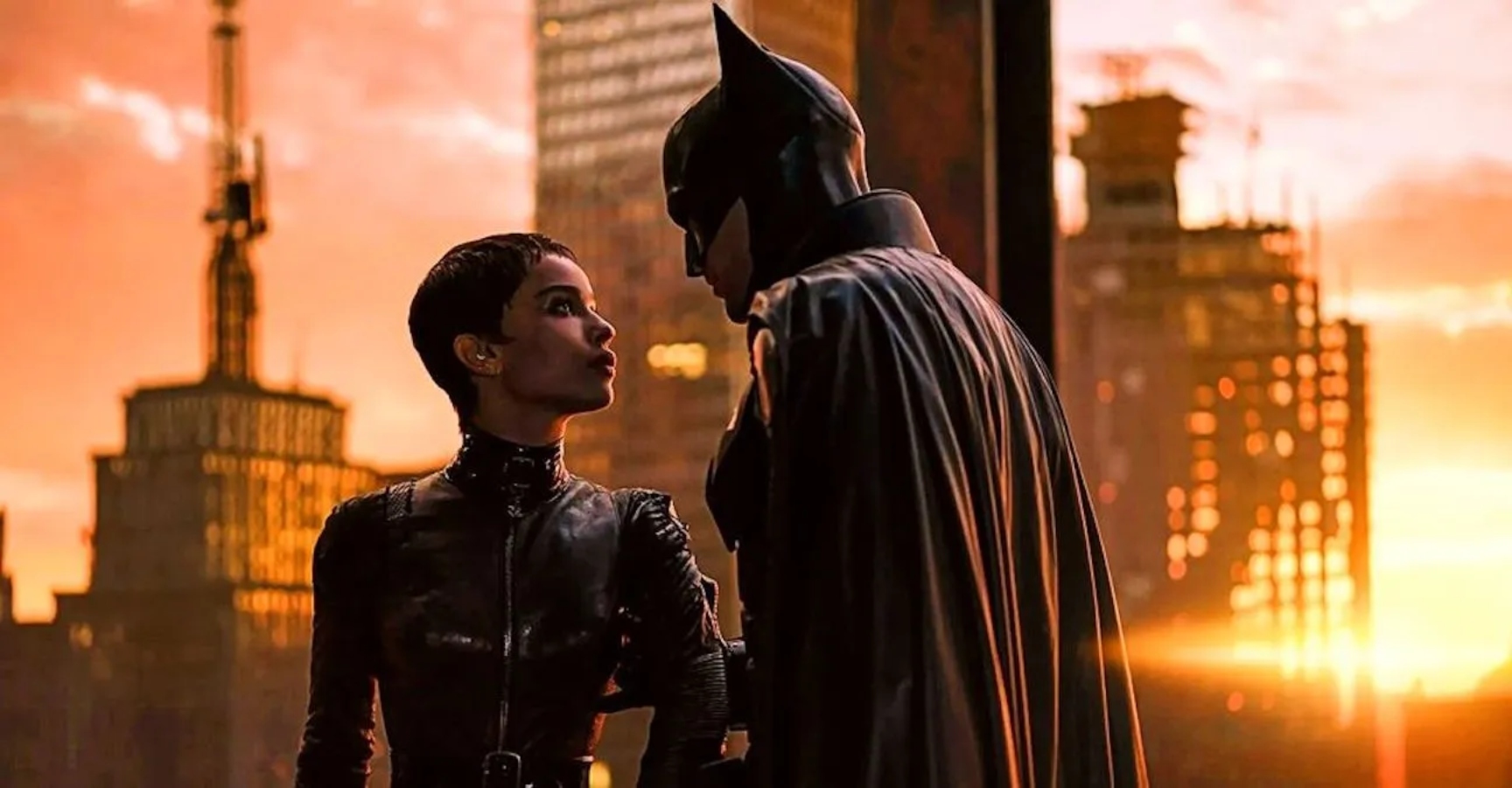 Robert Pattinson and Zoë Kravitz as Batman and Catwoman