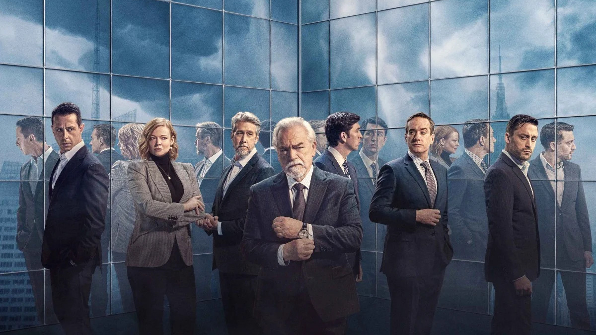 Character poster for Succession season 4 showing the main cast members