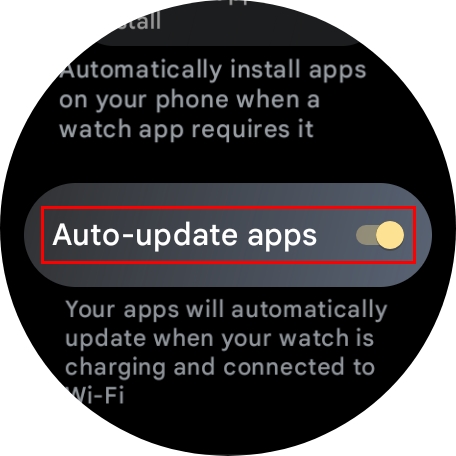 Auto-Update option for Wear OS