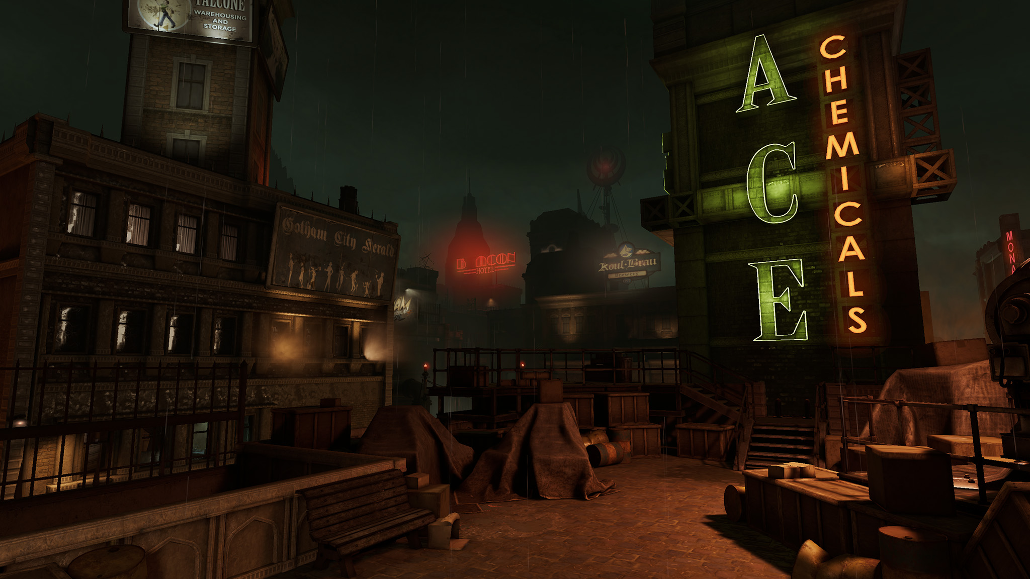 An official screenshot of Gotham City in Batman: Arkham Shadow on Meta Quest 3