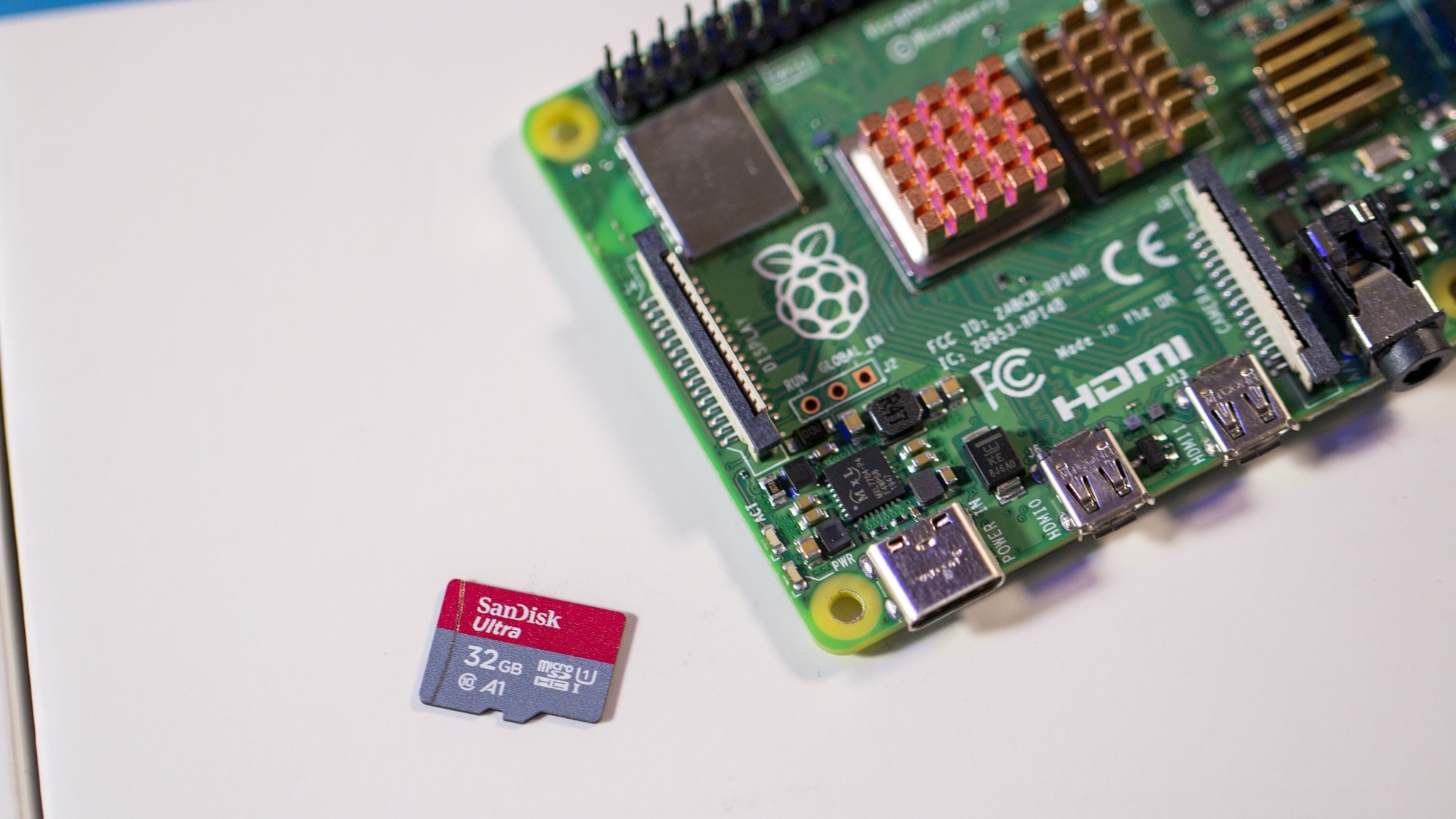 Raspberry Pi with MicroSD card slot