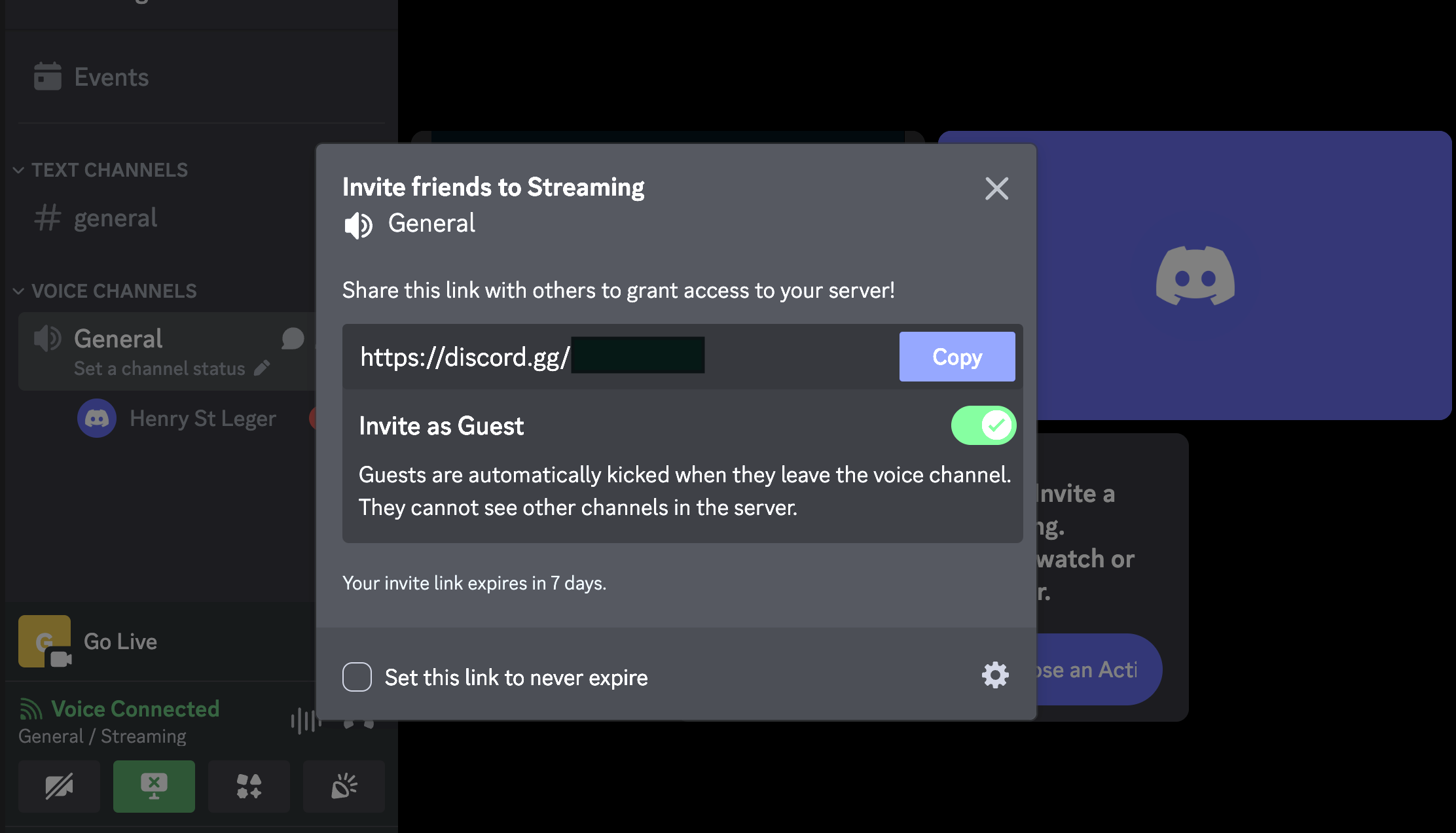 Navigating Discord in browser