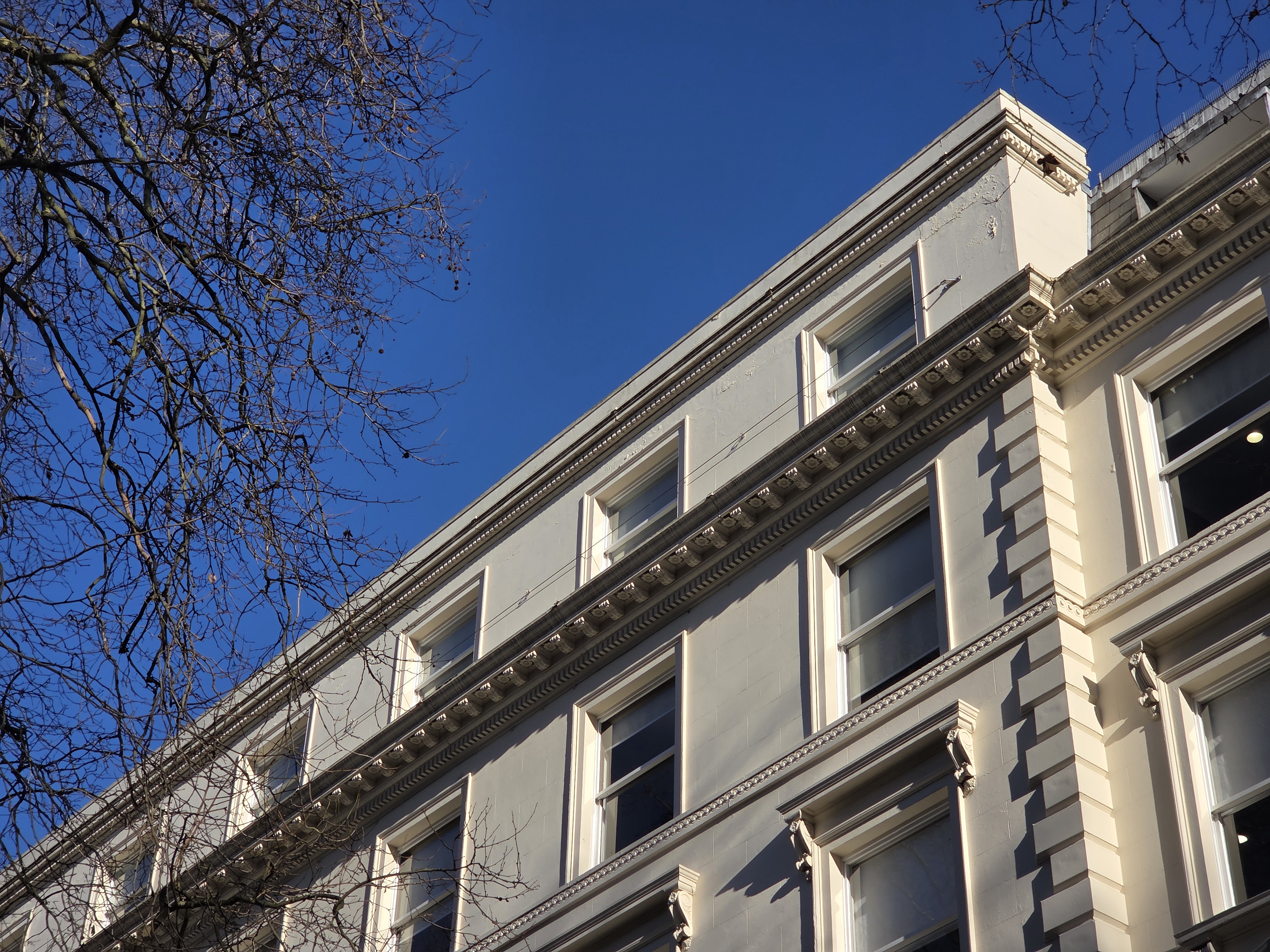 A sandstone-style office block