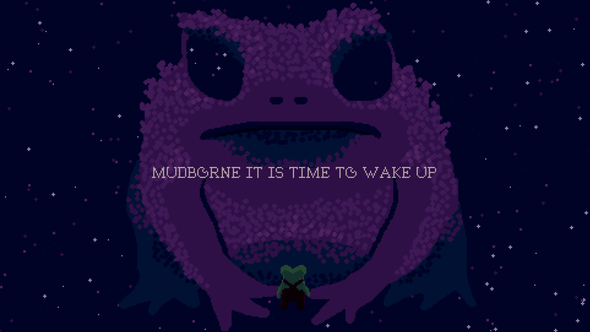 A screenshot from game Mudborne of a little humanoid frog in a marsh