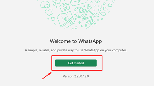 Screenshot showing how to use WhatsApp via a browser