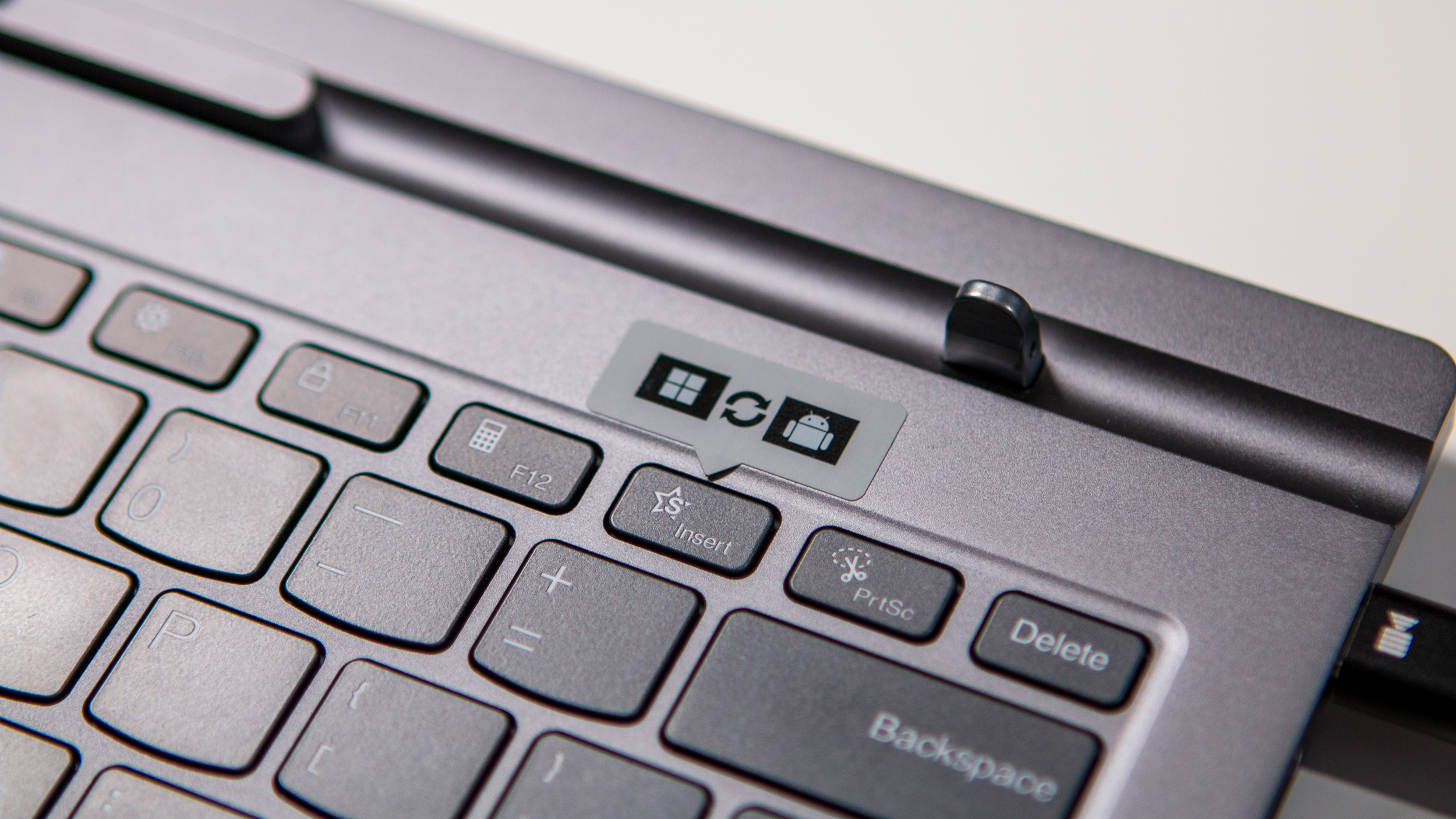 Close-up on the Hybrid switch key on the Lenovo ThinkBook Plus Gen 5 Hybrid