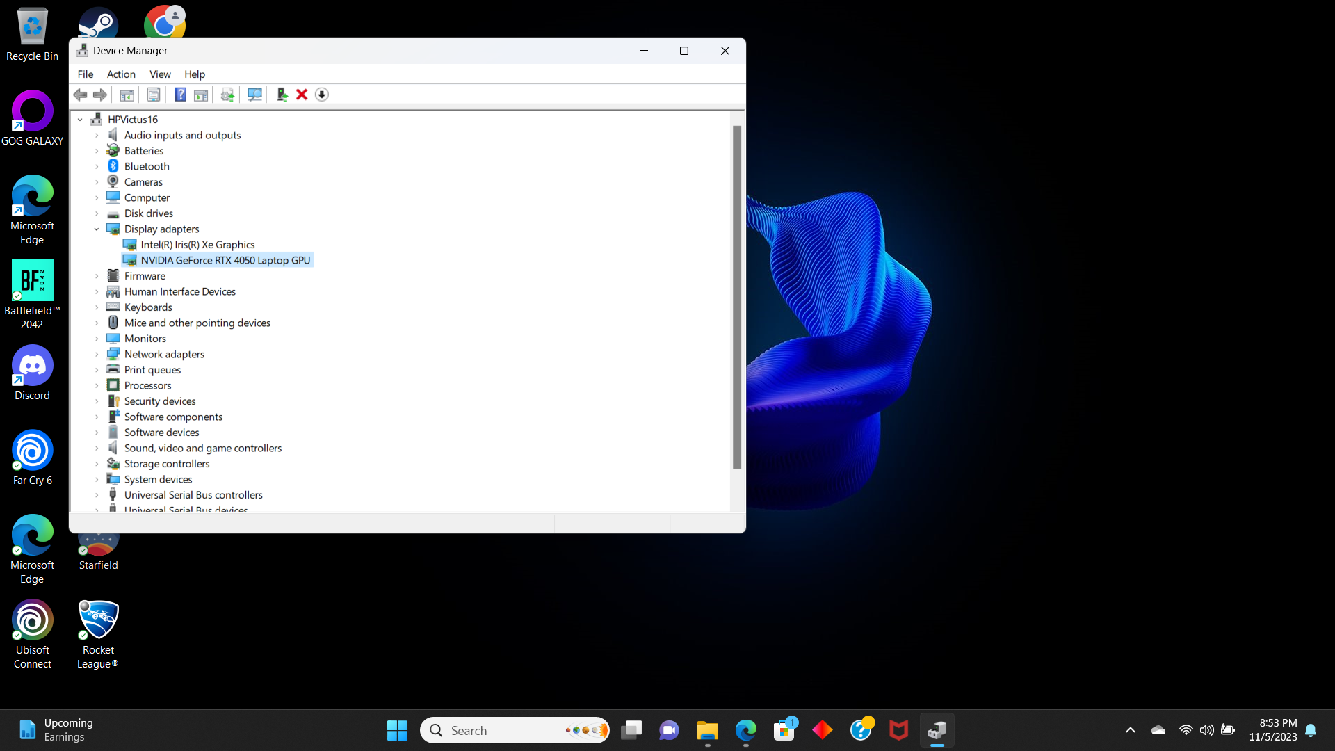 how to check what graphics card you have - expand display adapters