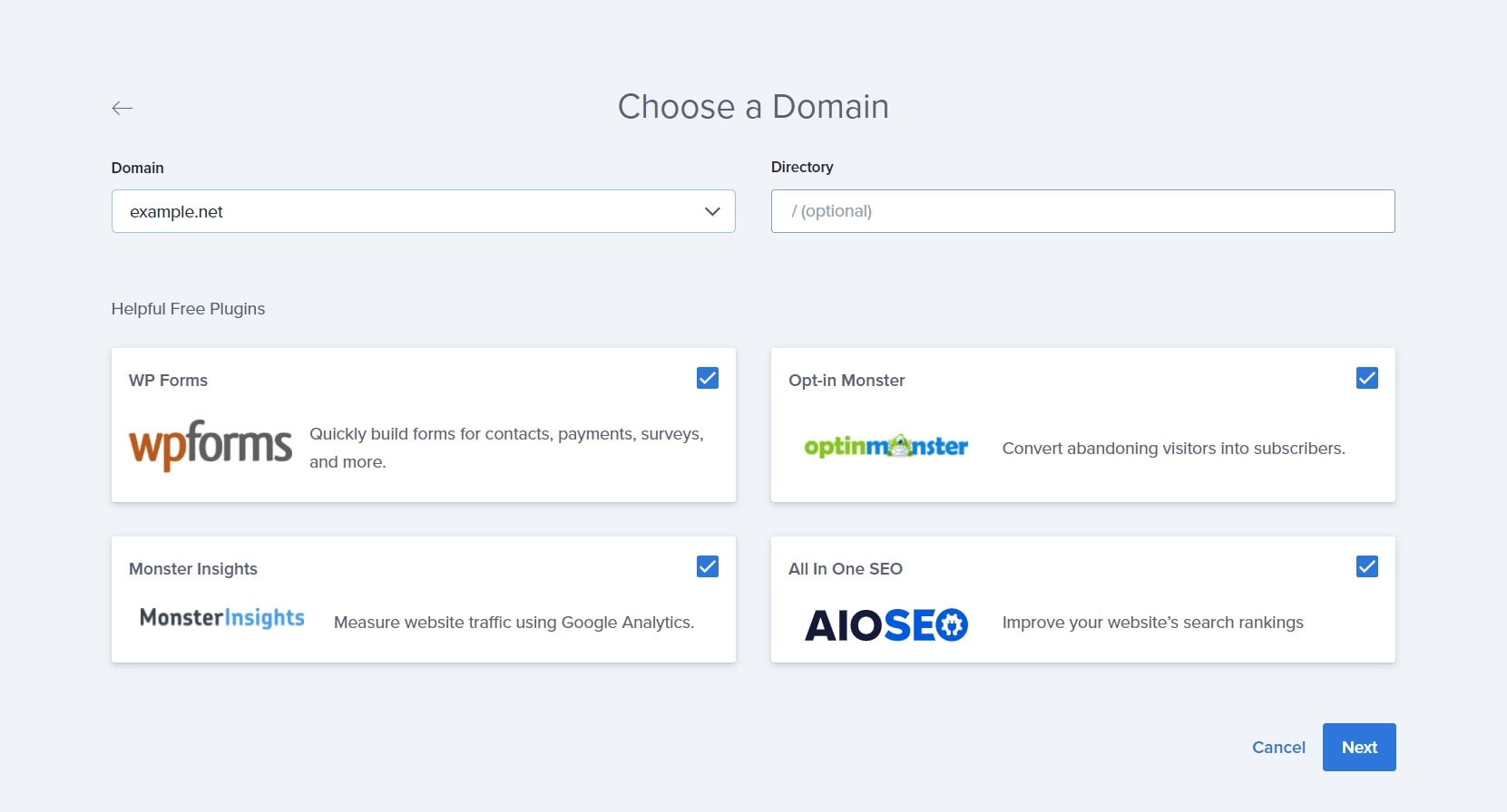Choose a Domain