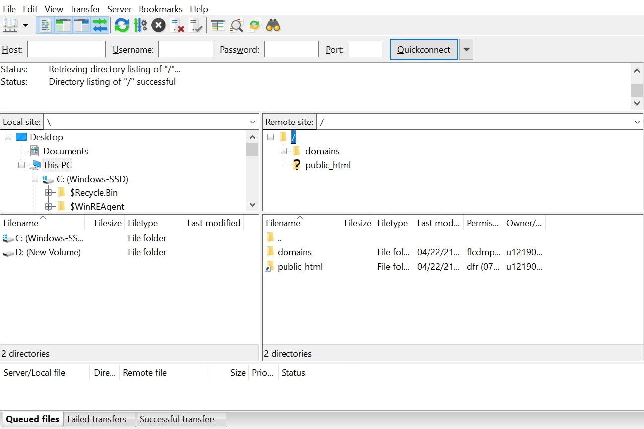 FTP Setup and Running