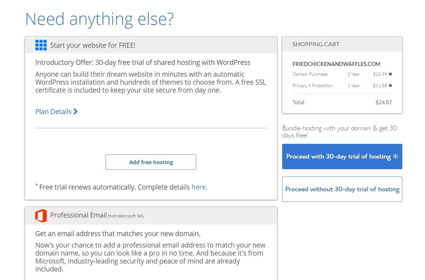Domain Checkout