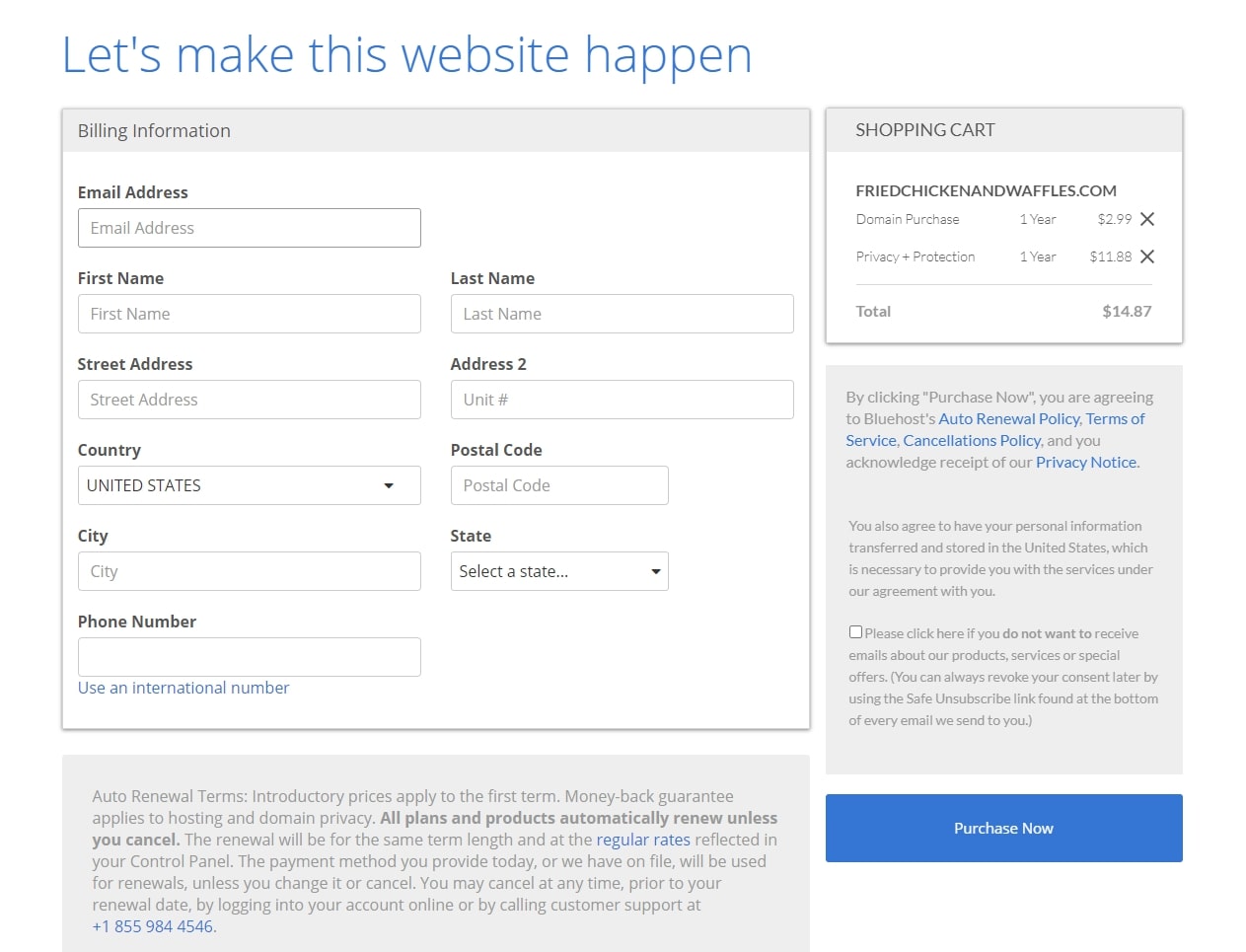 Domain Final Checkout