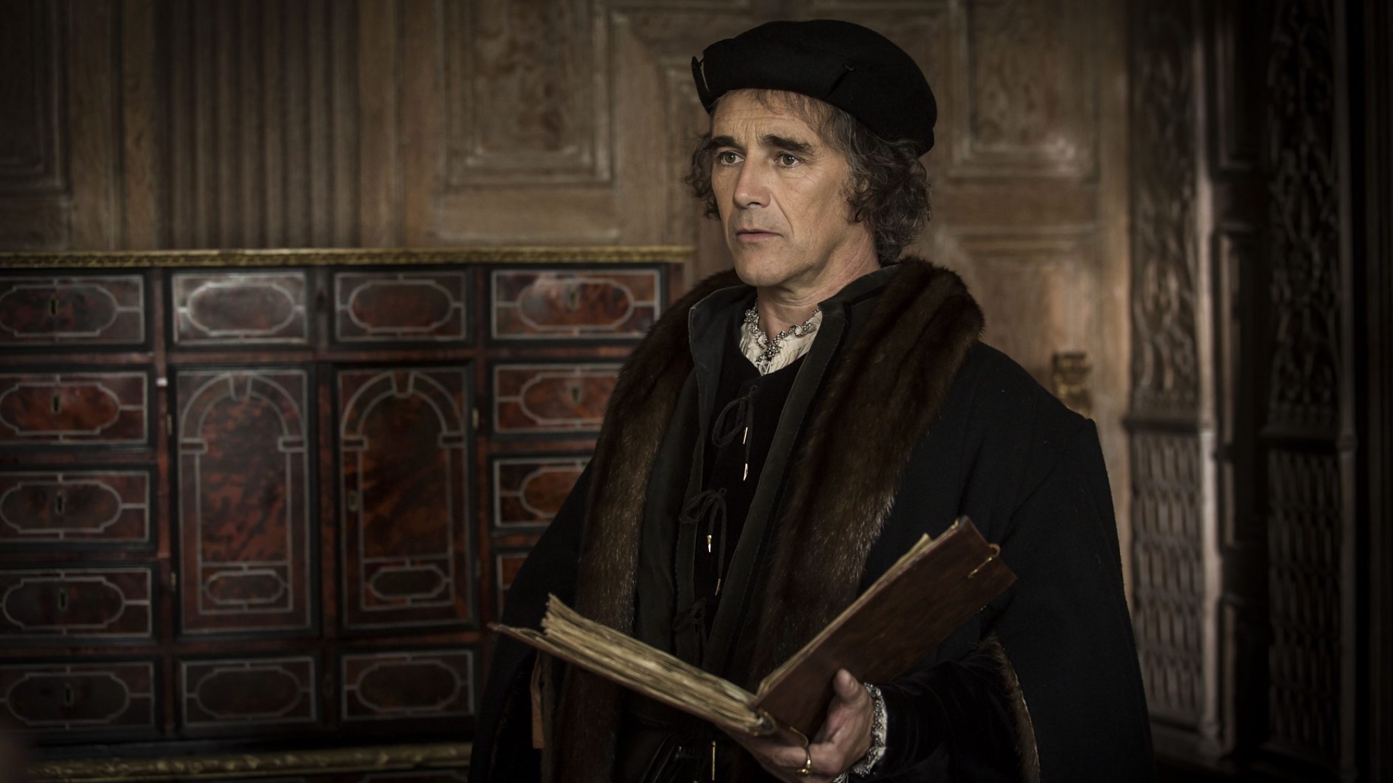 Mark Rylance as Thomas Cromwell in Wolf Hall on BBC iPlayer
