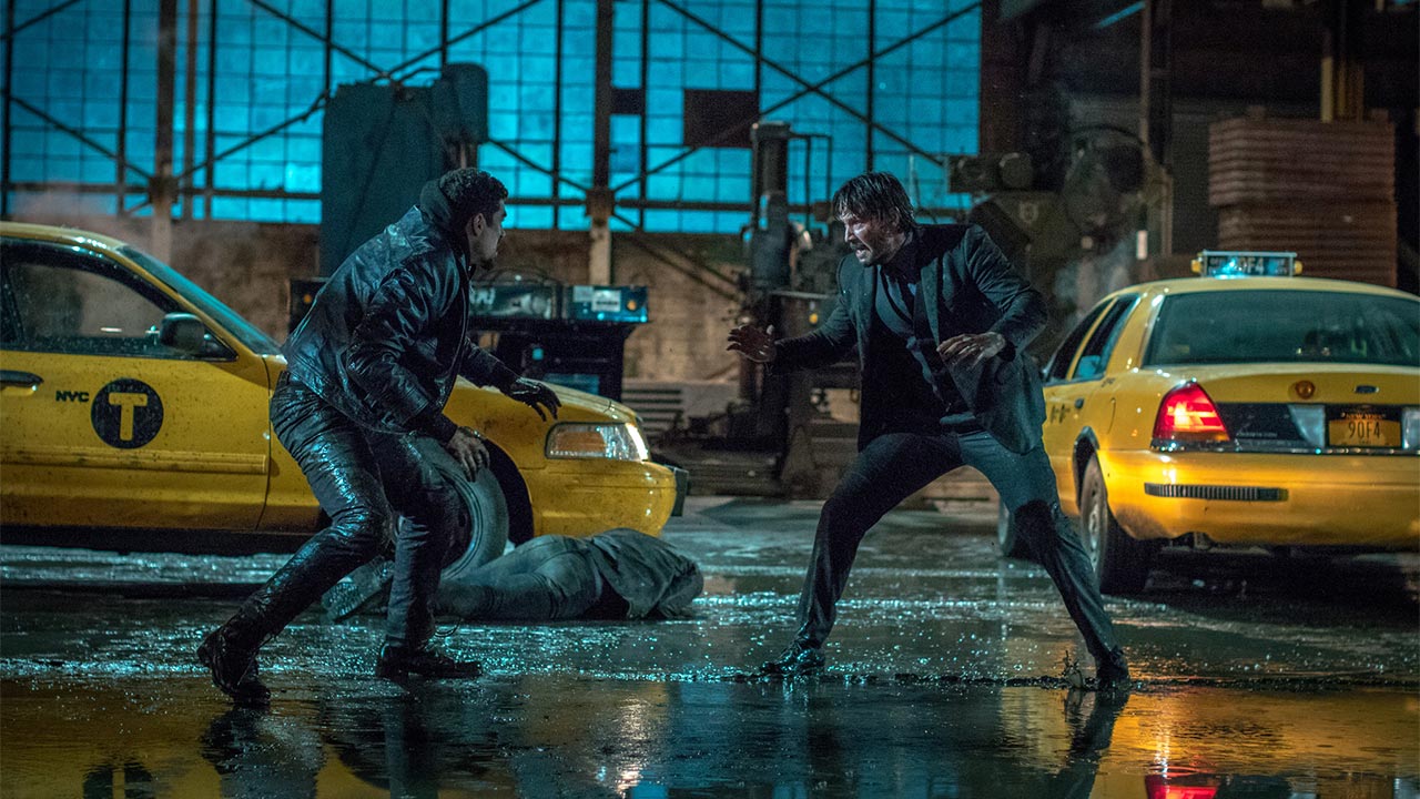 John Wick squares off against an enemy in John Wick: Chapter 2